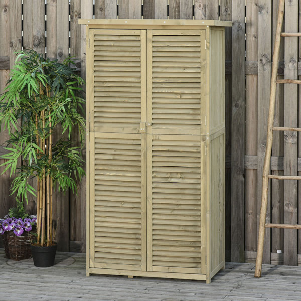 House of Hampton Gartenschrank Holz Geräteschuppen Gerätehaus mit
